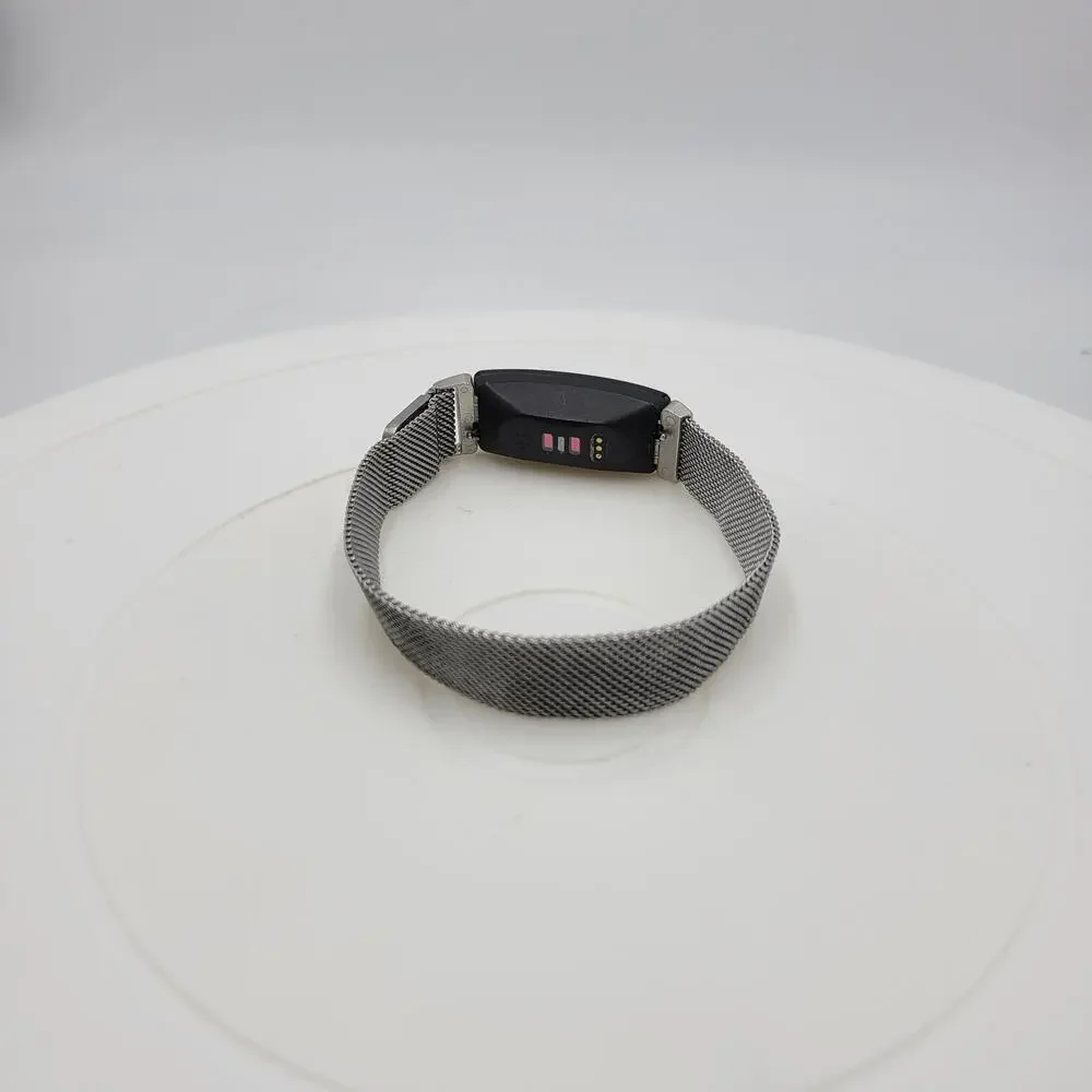 FitBit Fitness Activity Tracker Black Metal Bands Magnetic Lock‎ with Charger
